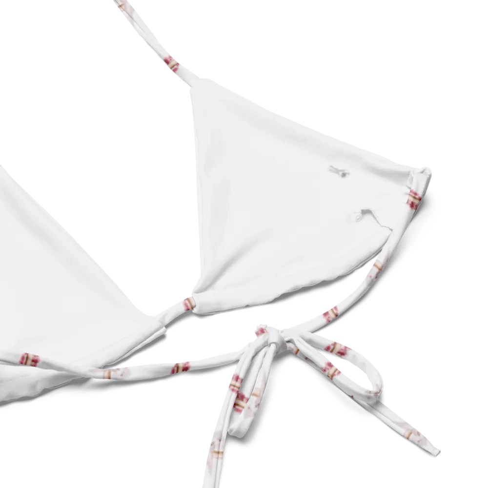 Watercolour Floral Pattern String Bikini Top - v4 product image (4)