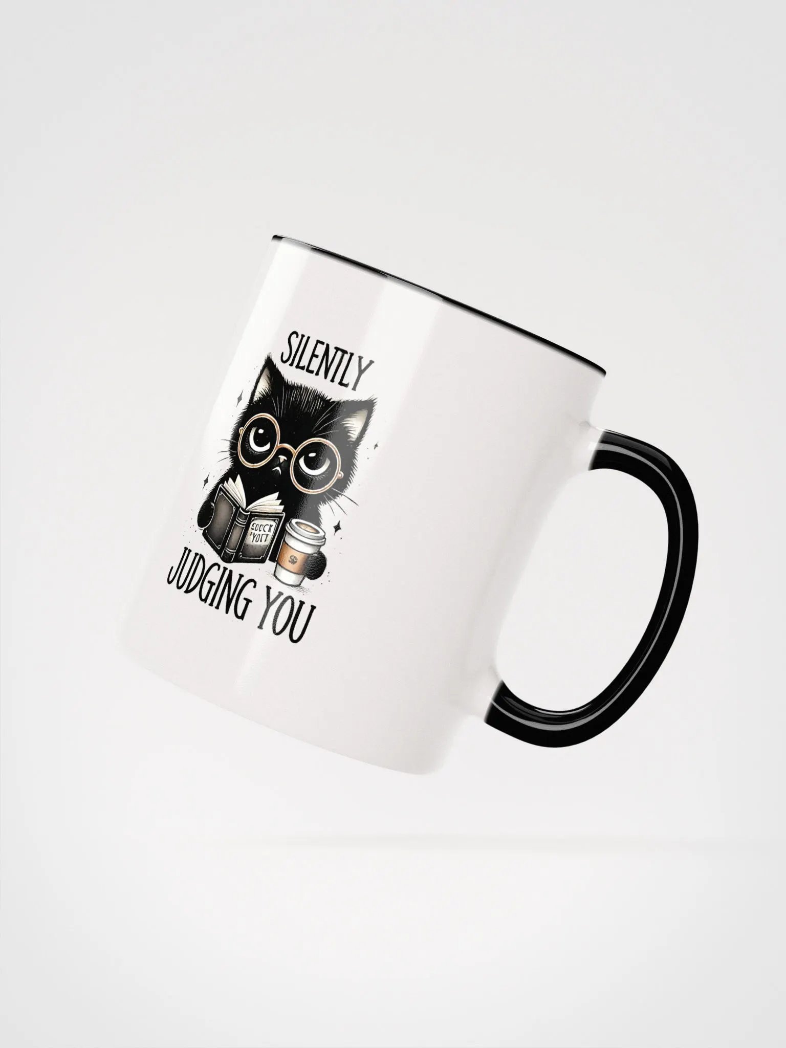 Funny Cat-Themed Mug (11oz & 15oz) – “My Cat Is Silently Judging You” – Perfect Gift for Cat Lovers product image (2)