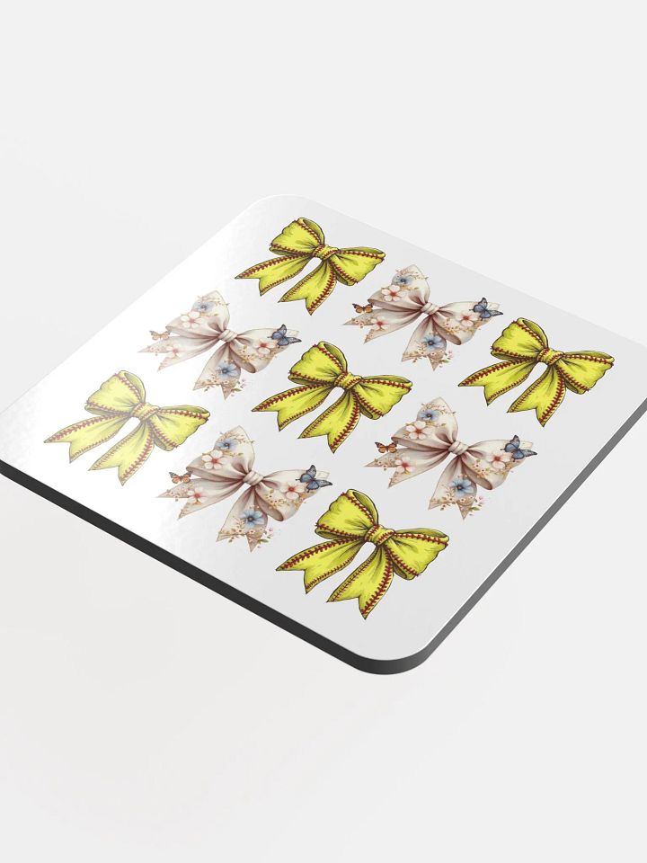 Spring Bows Softball Butterfly Dream Cork Coasters product image (1)