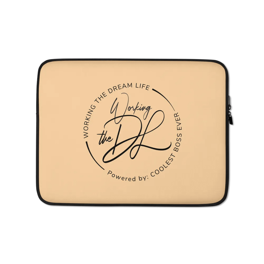 Premium Cream Laptop Sleeve – Working The Dream Life | Sleek, Protective & Leadership-Ready (13” & 15”) product image (6)