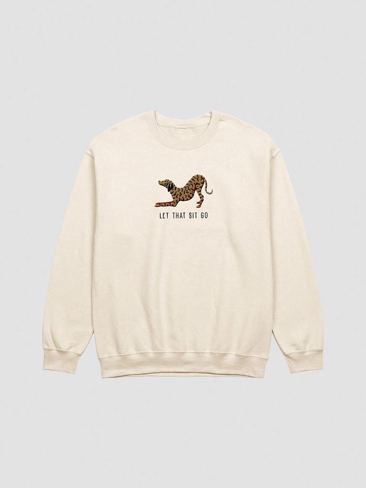 Let That Sit Go Sweatshirt (Embroidered) of a Plott Hound(Tan Brindle) product image (1)