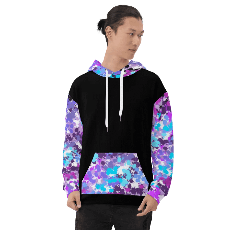 Purple And Black Splotch Hoodie product image (9)