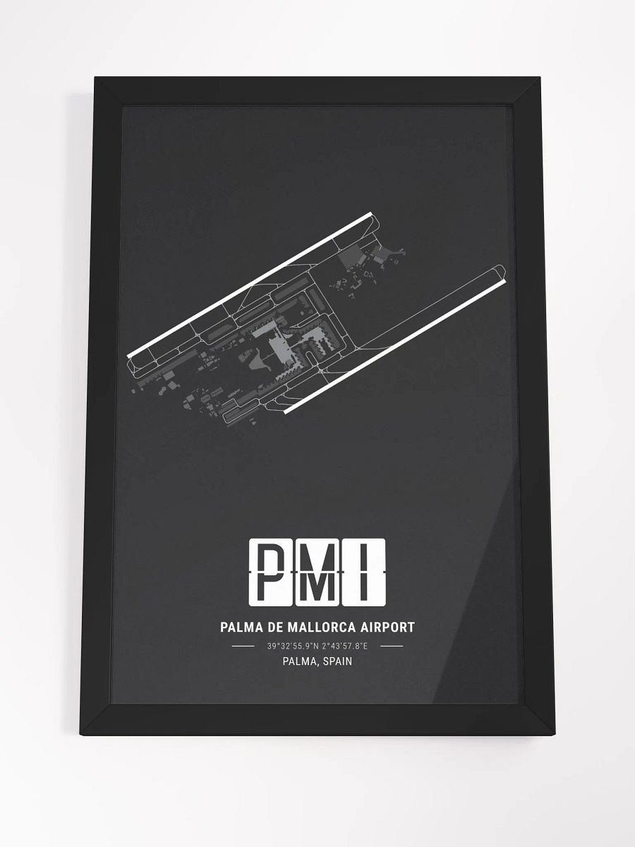 Framed Airport PMI Premium Map On Matt Paper product image (4)