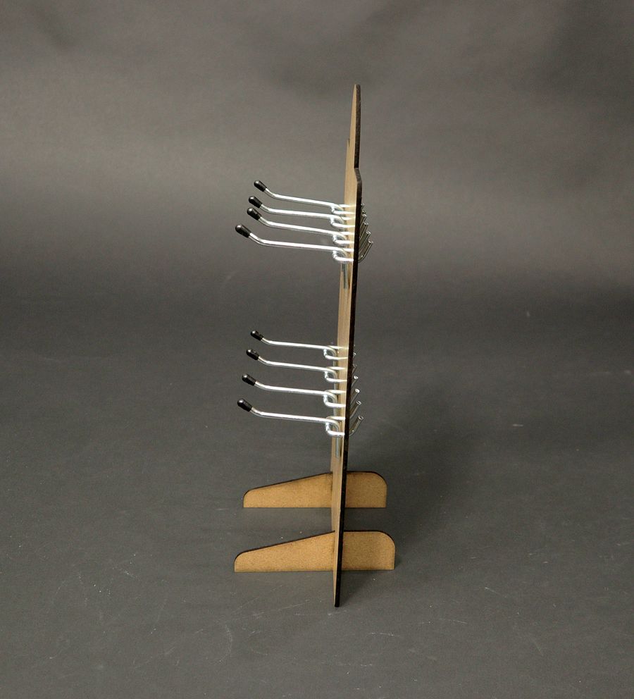 Laser cut template for keychain display rack. SVG file. product image (5)