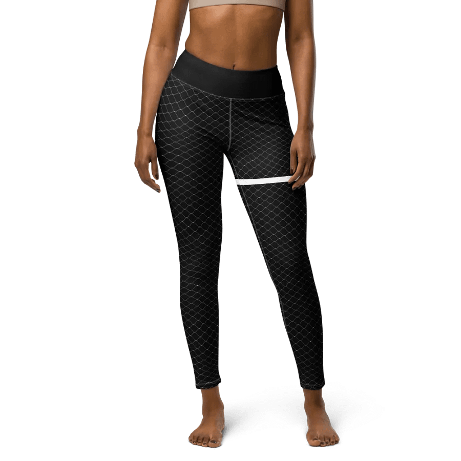 fishnet tech leggings black - 82% polyester product image (5)