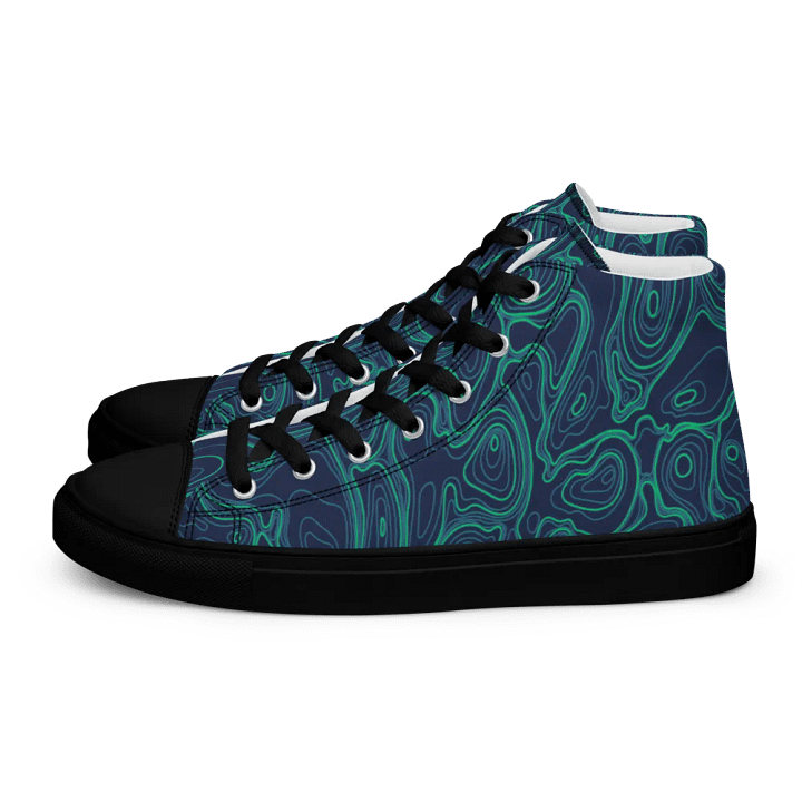 Topographic Green Swirl Men's High Tops product image (1)