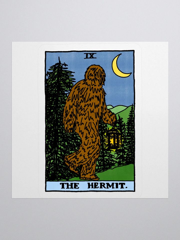 Bigfoot Hermit Tarot Card Sticker product image (1)