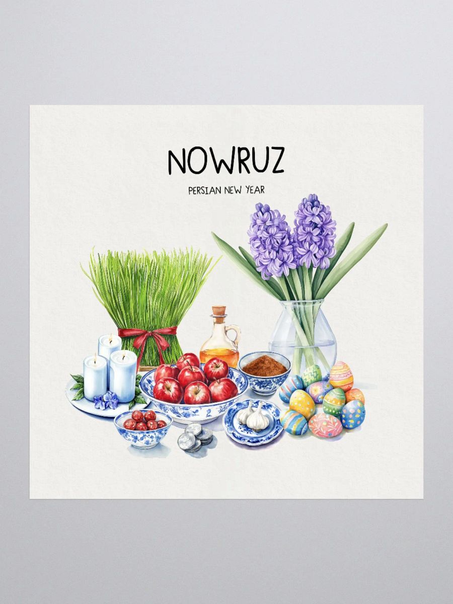 Nowruz Celebration Sticker Set, Nowruz Watercolor Art, Haft-sin Table, Persian New Year, Persian Art product image (3)
