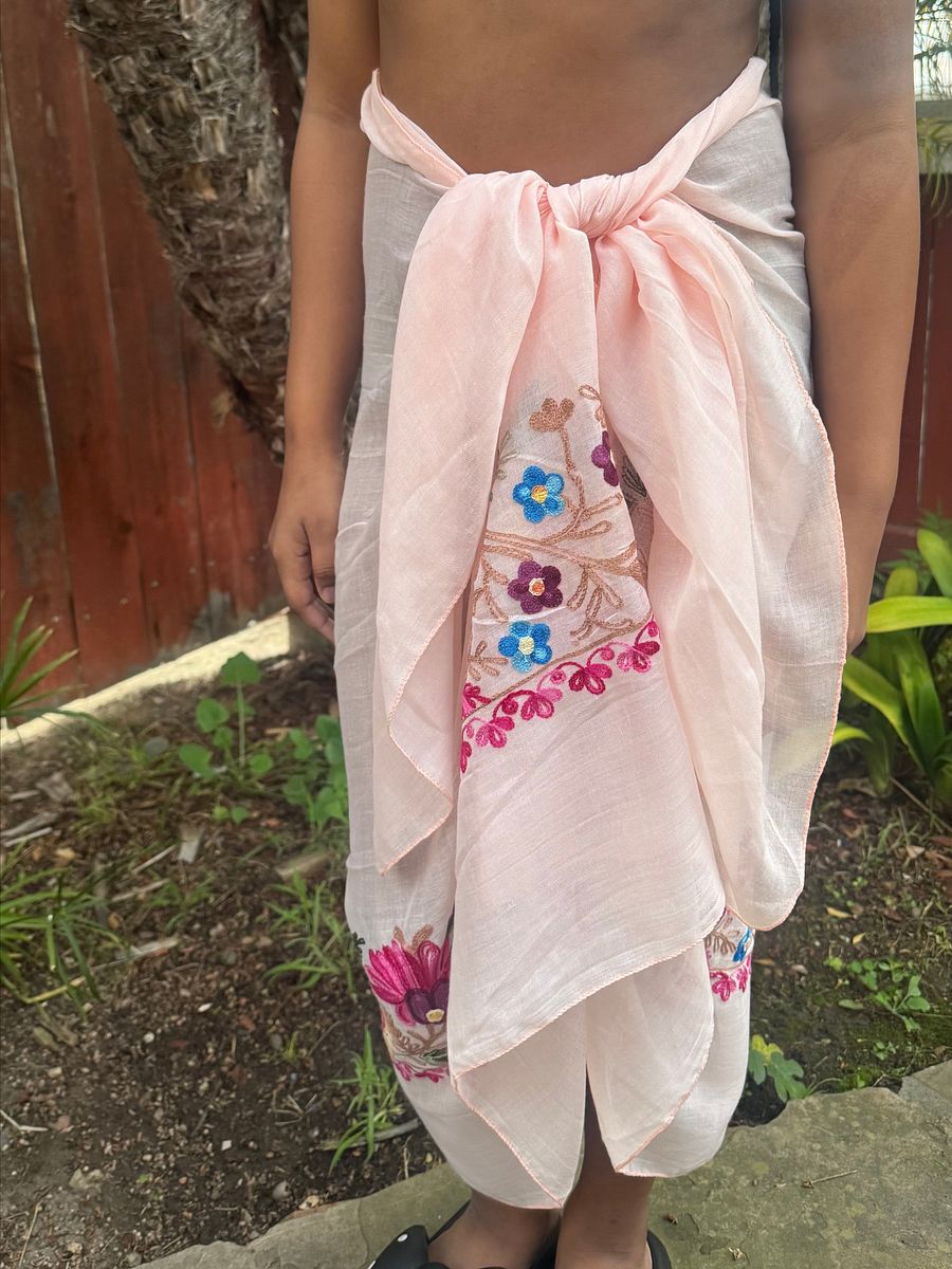 Sheer Embroidered Sarong - Pink product image (6)