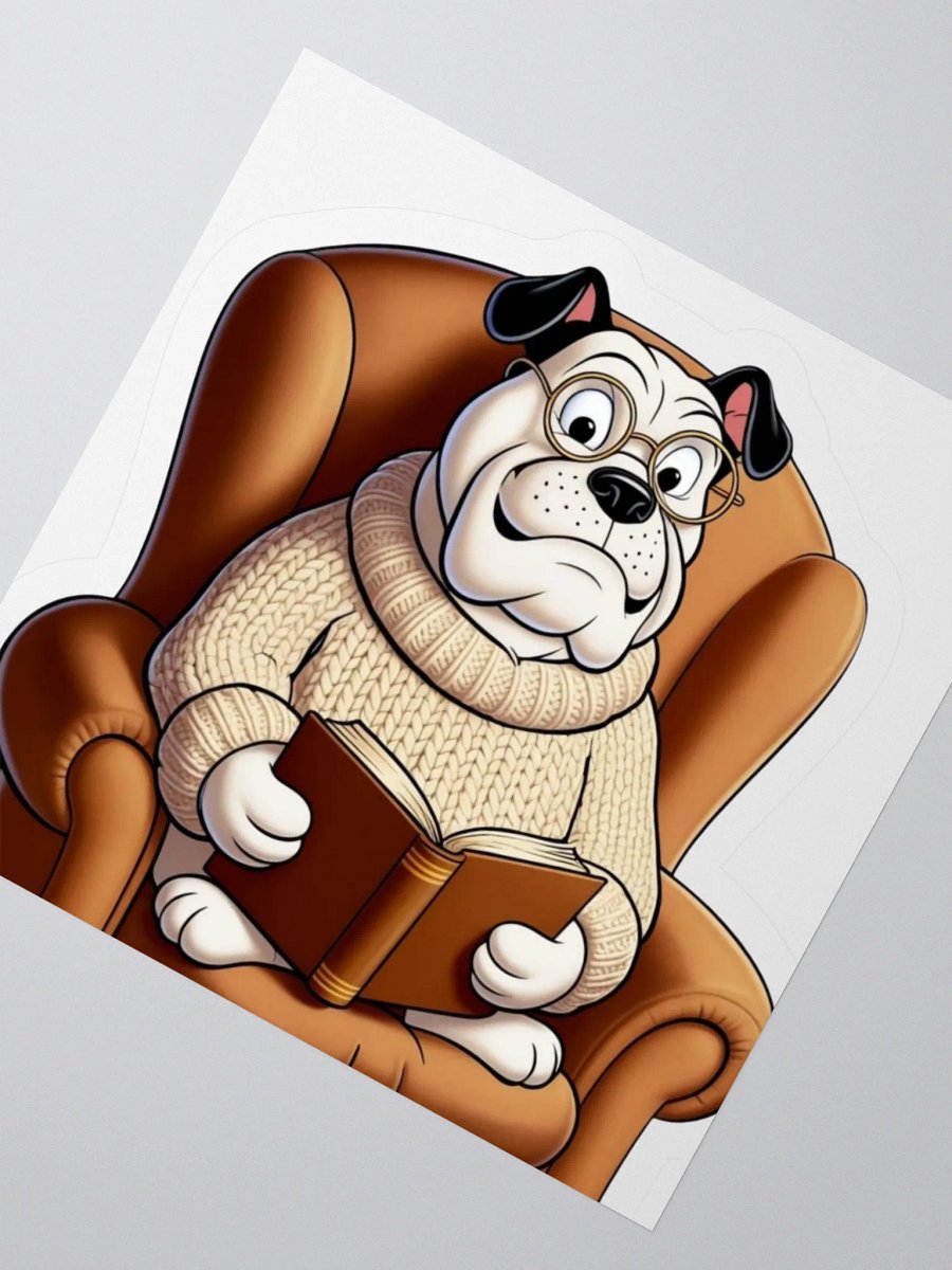 Bookworm Dog Kiss Cut Stickers product image (4)