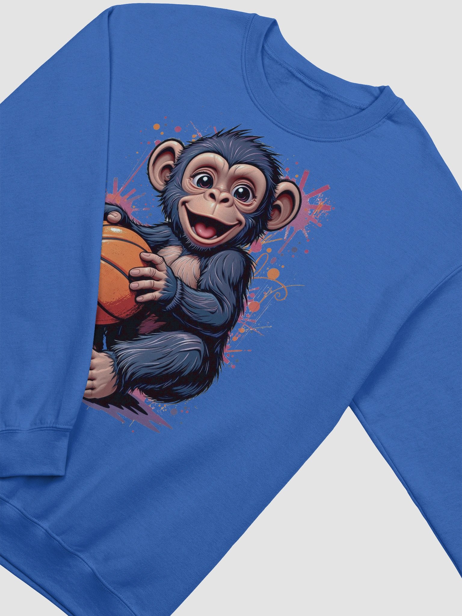 Cute Monkey Basketball Crewneck product image (29)