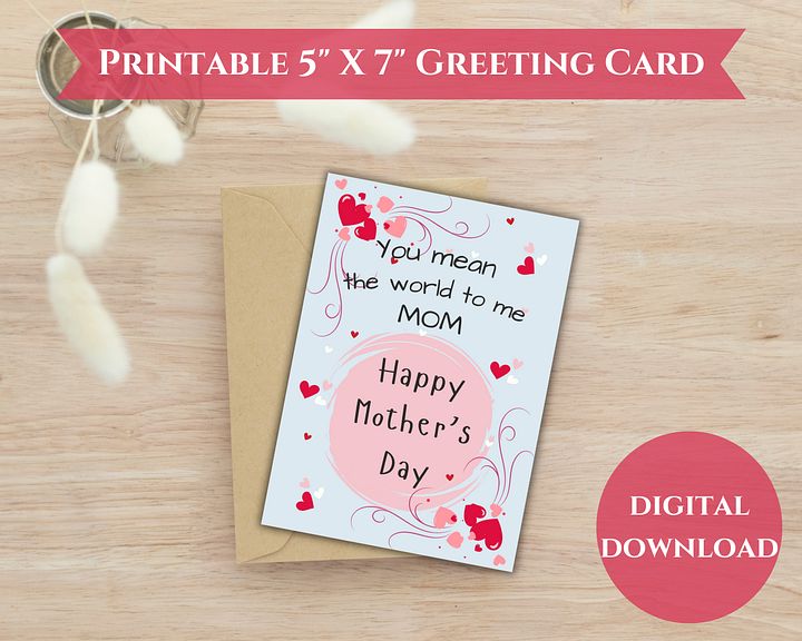 Hearts & Curls Mother's Day Card product image (1)