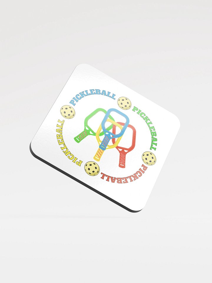 Pickleball Four Circle Colors Vibrant Paradise Coaster product image (1)