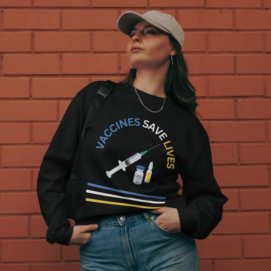 Vaccines Save Lives Unisex Long Sleeve Shirt product image (8)