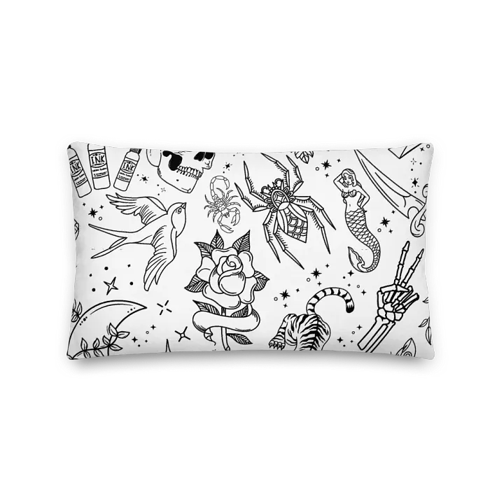Inked Comfort: Tattoo-Inspired Throw Pillow product image (2)