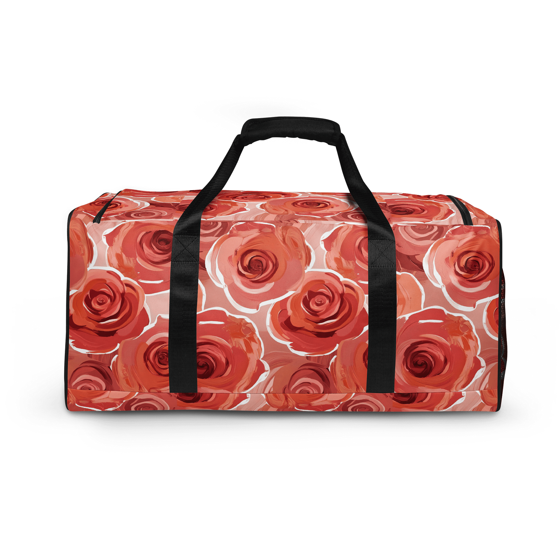 Dark Peach Rose Garden Dreams Duffle Bag product image (4)