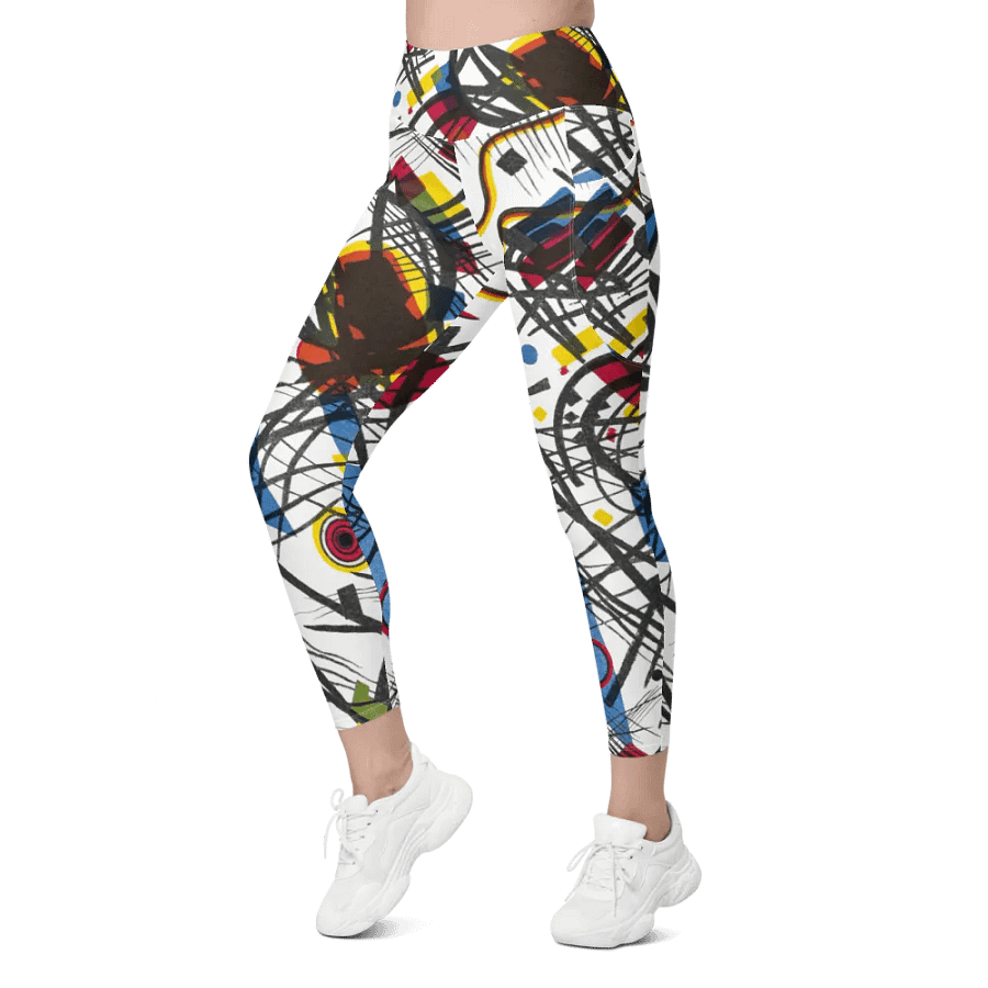 Abstract Lithographic Pattern Design Leggings with pockets - V3 product image (8)