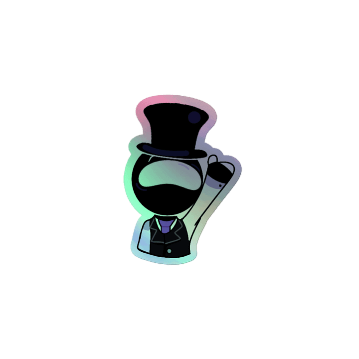 Banosh waving Holographic Sticker! product image (1)