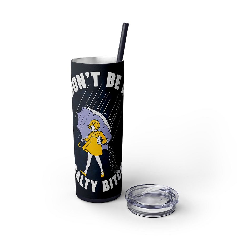 Funny Retro Salt Girl Tumbler Wrap - Don’t Be a Salty Bitch - 20oz PNG Sublimation Design for Digital Download, Humor Cup Wrap Printable product image (7)