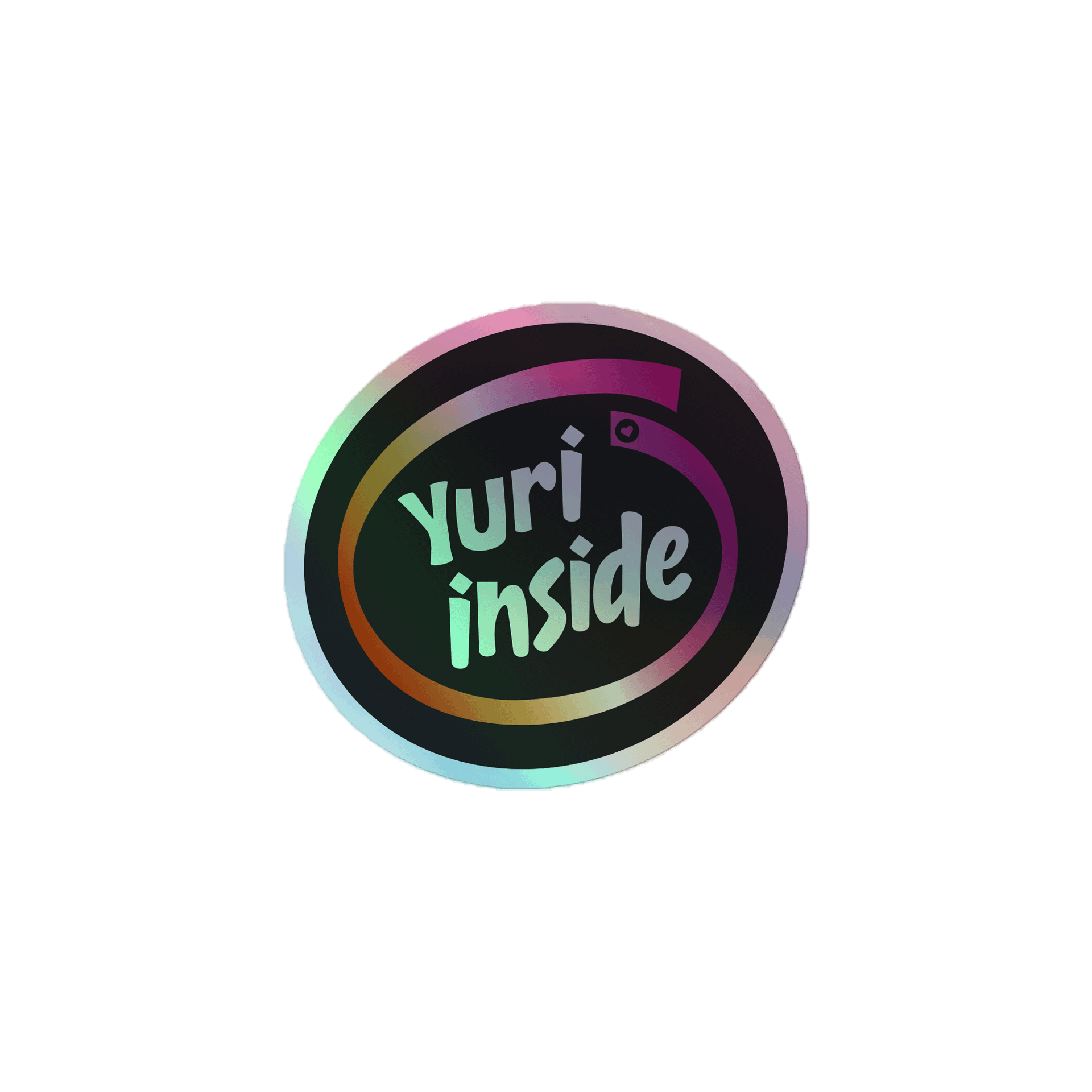 3-inch "Yuri Inside" Holographic Sticker product image (1)