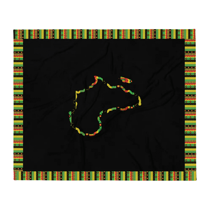 Colourful Outline Fuzzy Blanket (All Sides) product image (1)