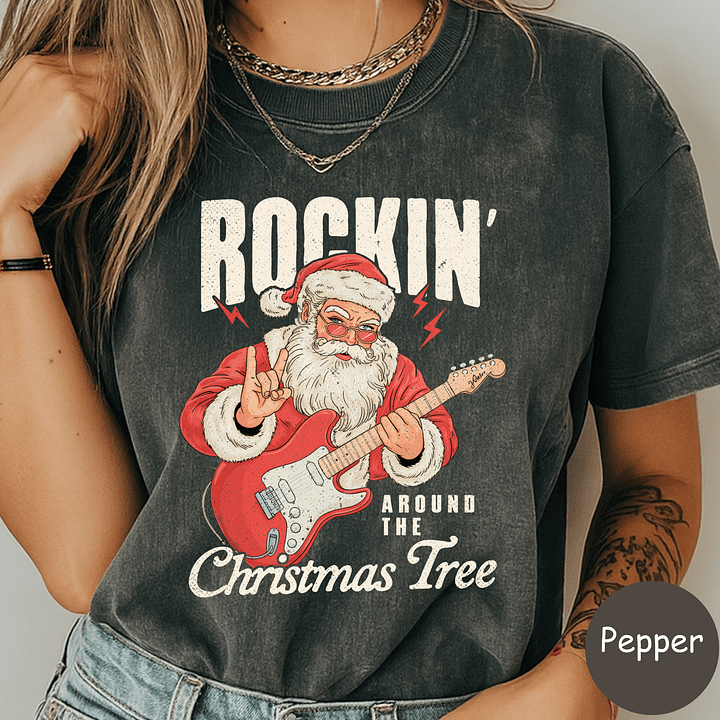 Rockin' Santa Comfort Tee product image (1)