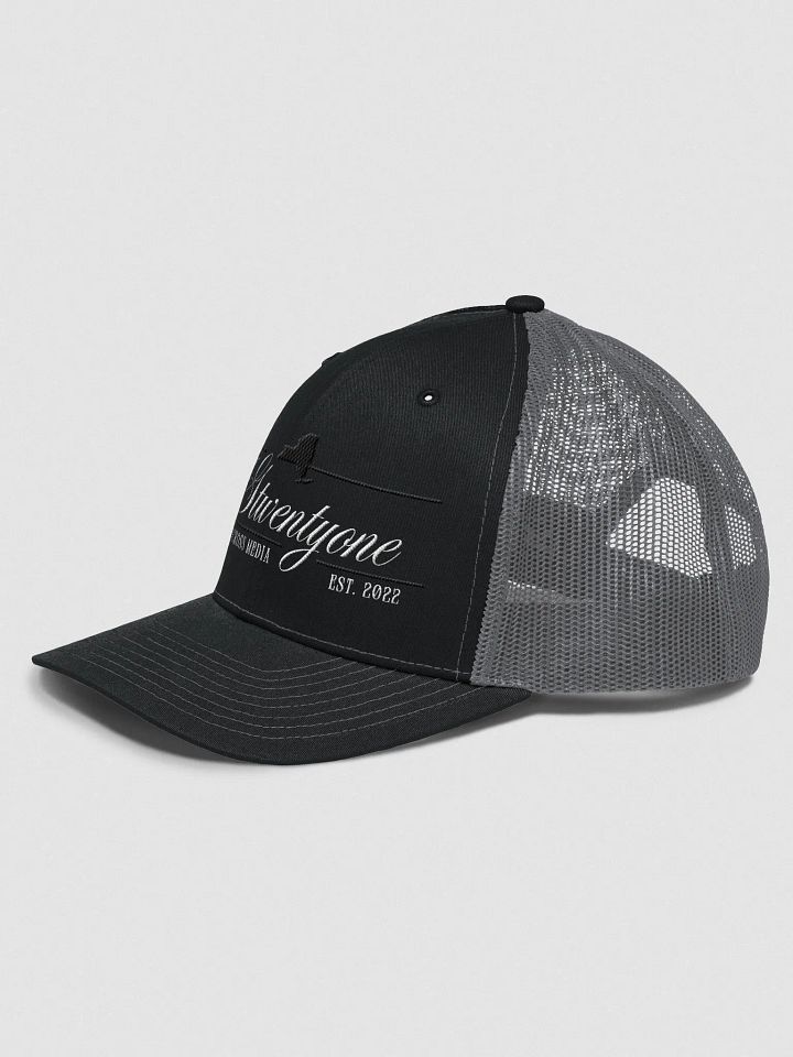 AG21 Script Trucker Hat (White/Black) product image (9)