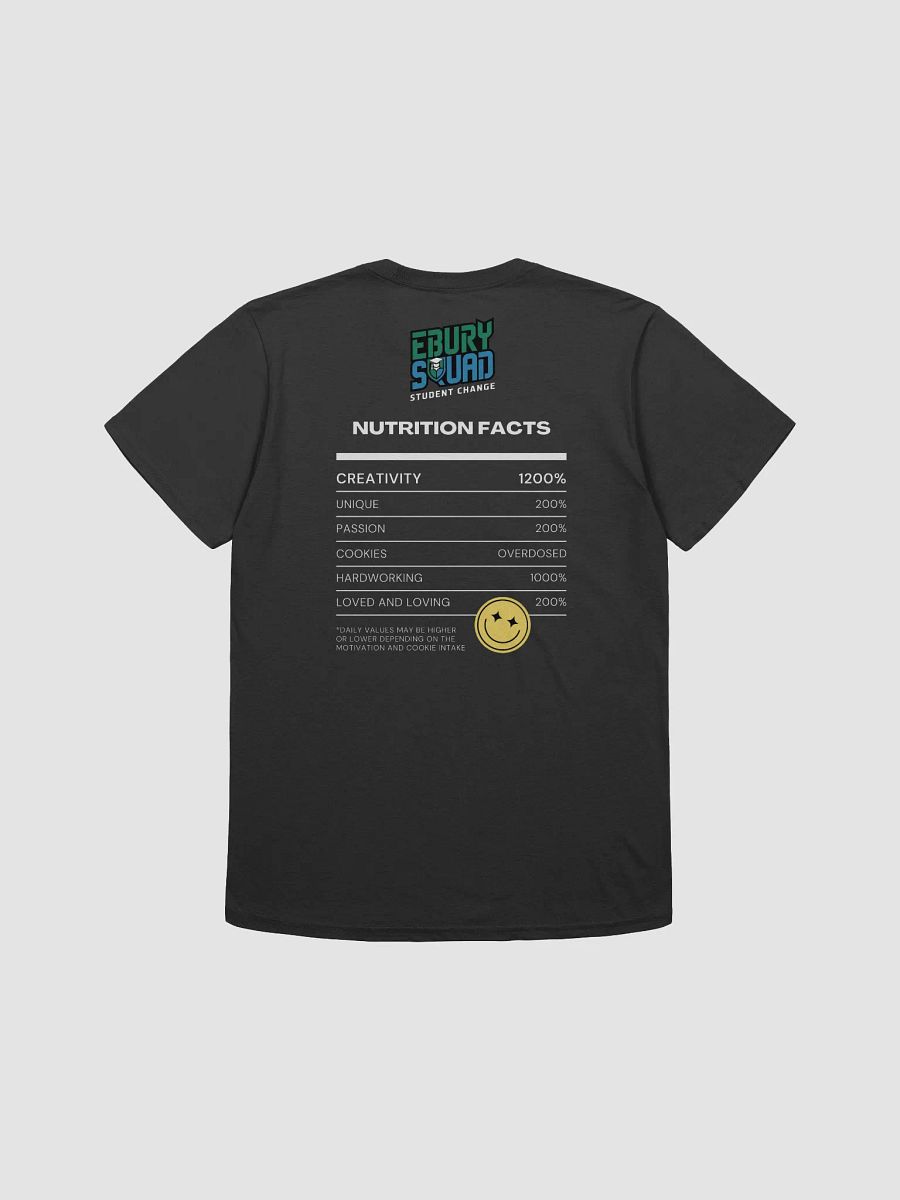 Ebury Squad Nutrition Facts T-Shirt - BLACK product image (2)