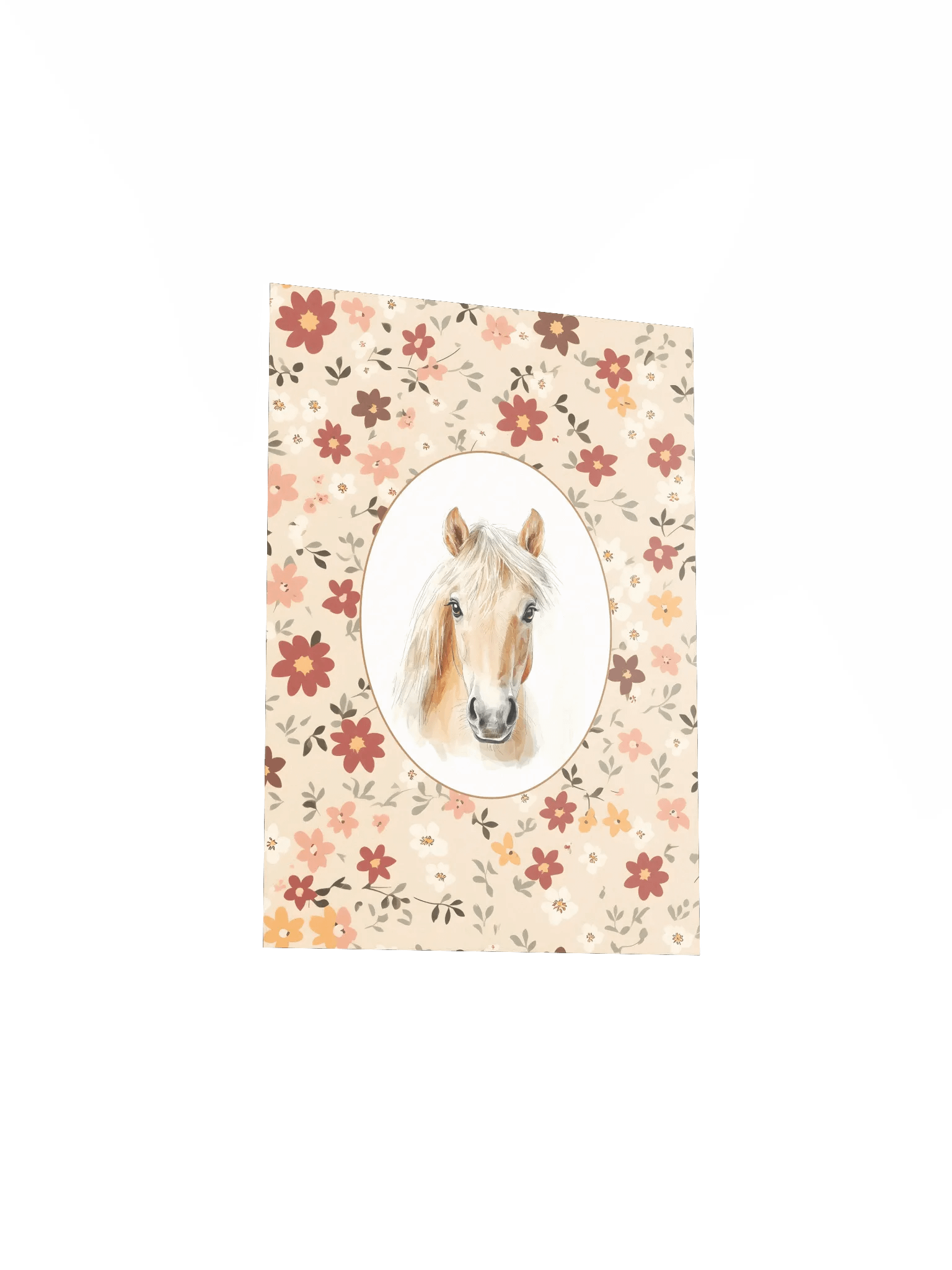 Horse on Boho Wildflower Pattern, Farmhouse Nursery product image (6)