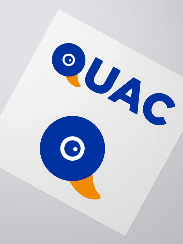 Blue QUAC sticker with QUAC Head product image (2)