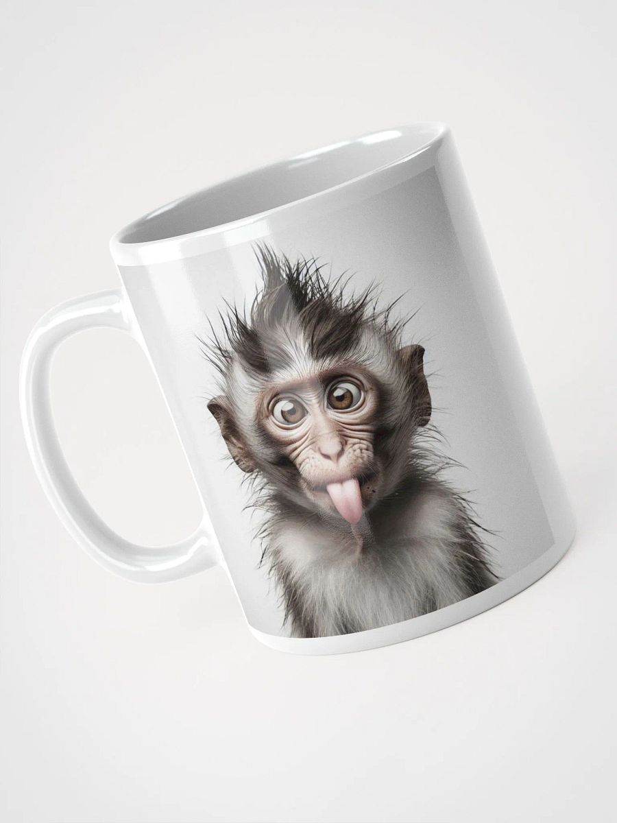Rude Monkey #Humorous Mug - White product image (3)