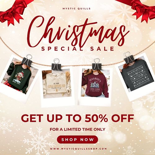 🎄✨ The Christmas Sale is HERE! ✨🎄

Enjoy up to 50% OFF across the shop — no codes, no tricks, just pure holiday magic. 🕯️

✨ ...