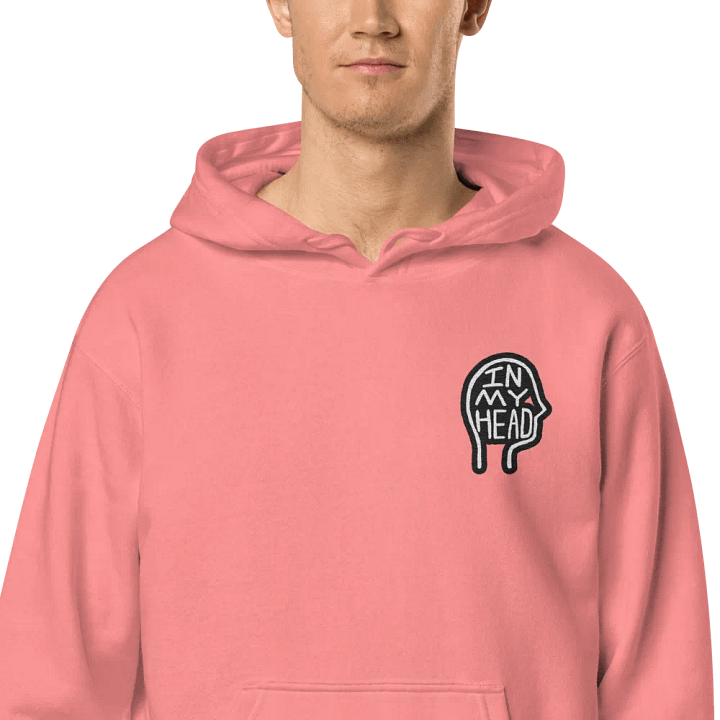 In My Head (L.C. bubble design 2) embroidered pigment hoodie product image (1)