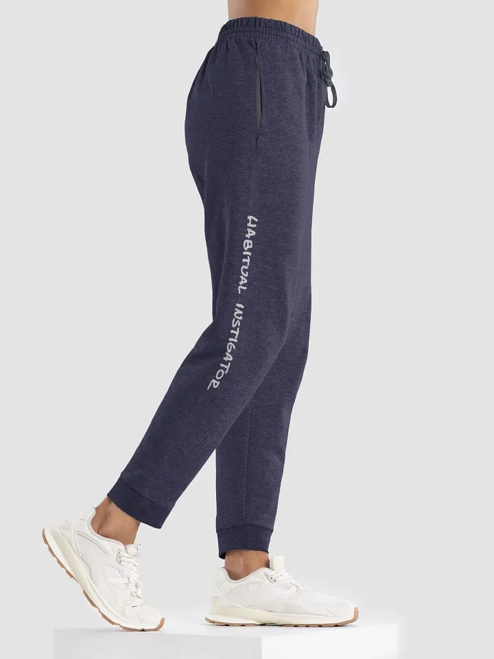 HABITUAL INSTIGATOR (white long-line design) printed joggers product image (14)
