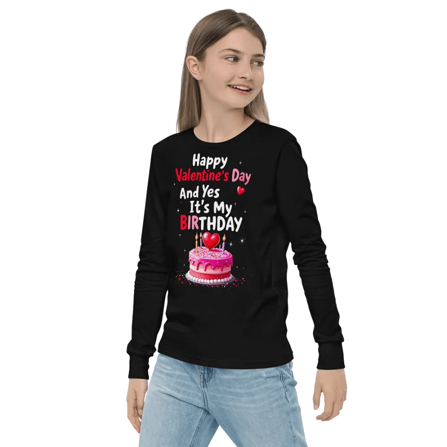 Happy Valentine's Day And Yes It's My Birthday Tee product image (9)