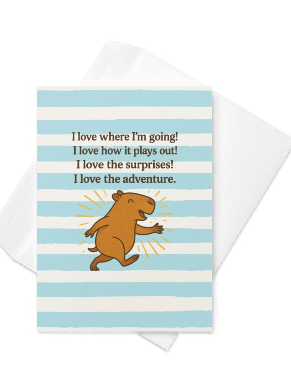 I Love Where I'm Going Cappy - Card product image (1)