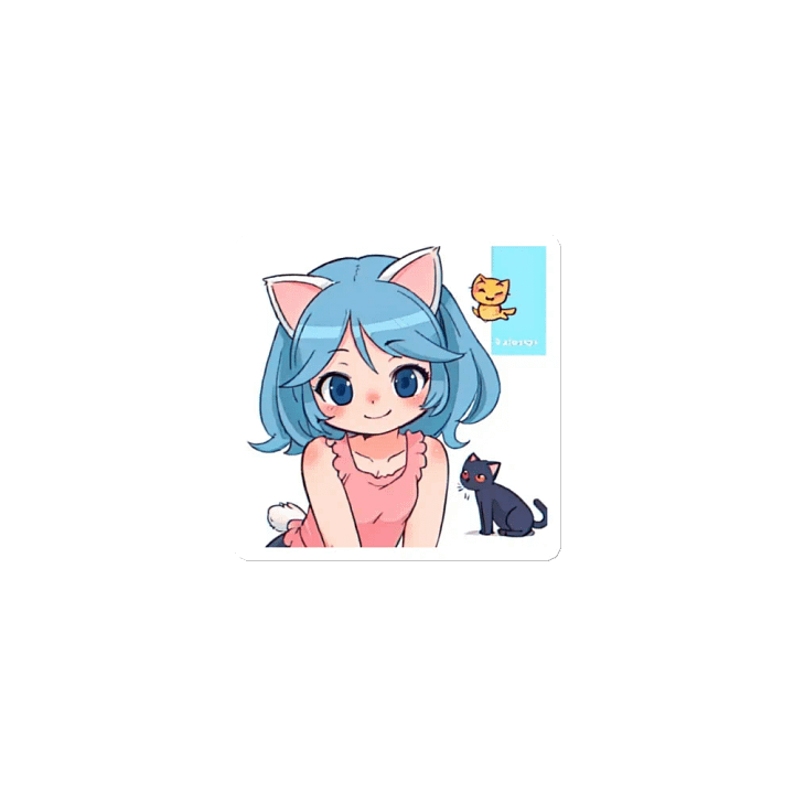 Whimsical Cat-Eared Anime Magnet Set product image (2)