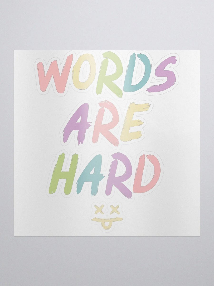 Words Are Hard (Chalk) Stickers product image (1)