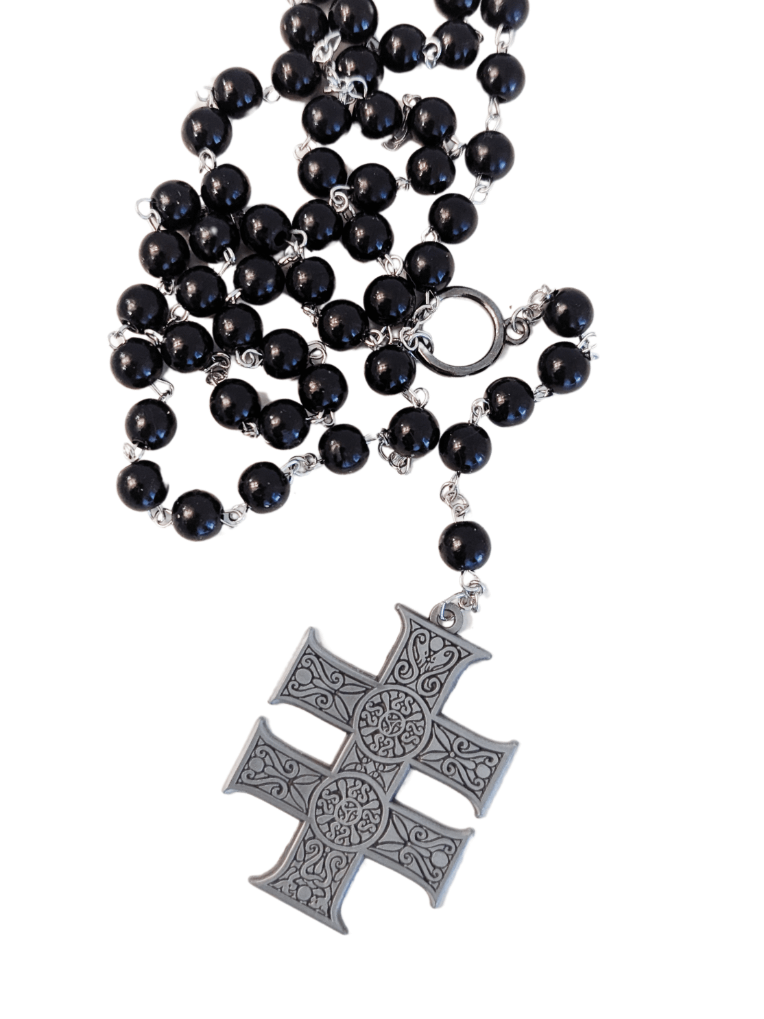Annwyn Cross Black Rosary product image (1)