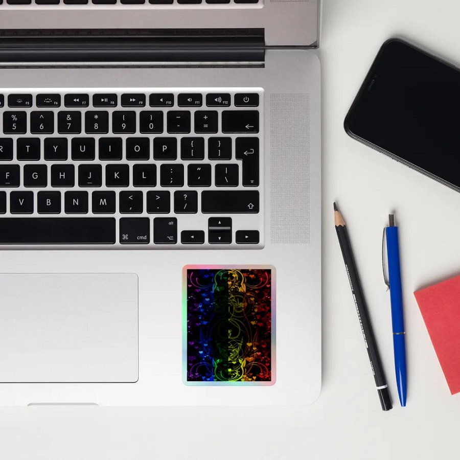 Pride Flag Sticker (Flourish Variation) product image (10)
