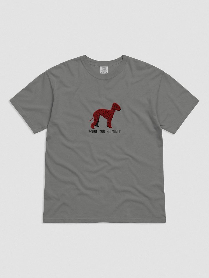 Wool You Be Mine? T-Shirt(Embroidered) of a Bedlington Terrier(Chocolate) product image (3)