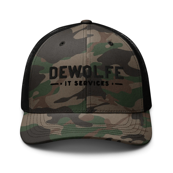 DEWOLFE IT SERVICES Camo Trucker Cap product image (1)