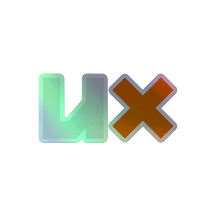 "UX" Logo Holographic Sticker product image (2)