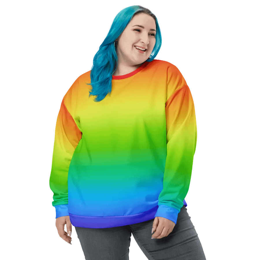 Rainbow Recycled Unisex Sweatshirt product image (9)