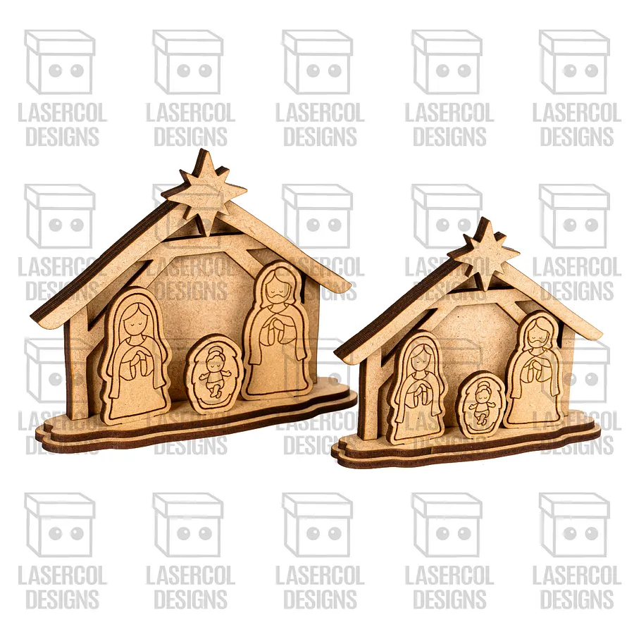Small Nativity Scene Gift Set 3 - Christmas - Laser Cut Files product image (7)