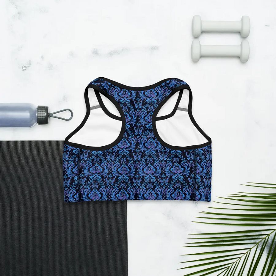 Navy All-Over Print Sports Bra product image (8)