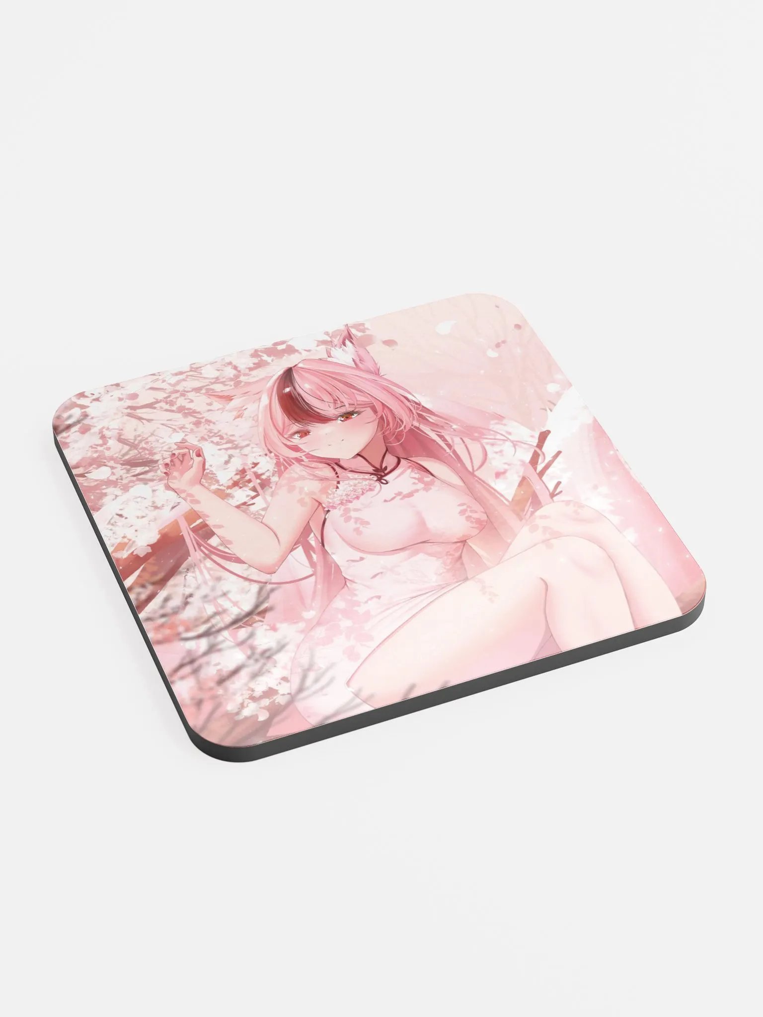 Whimsical Fox Spirit Cork Coaster product image (2)