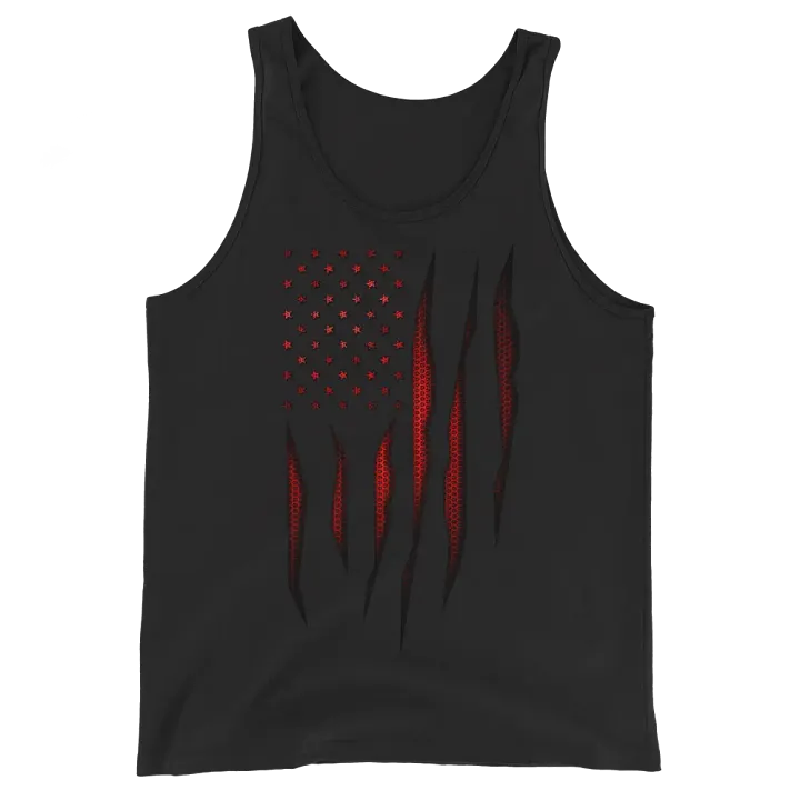 Red Carbon Onyx American Flag Tank Top product image (1)