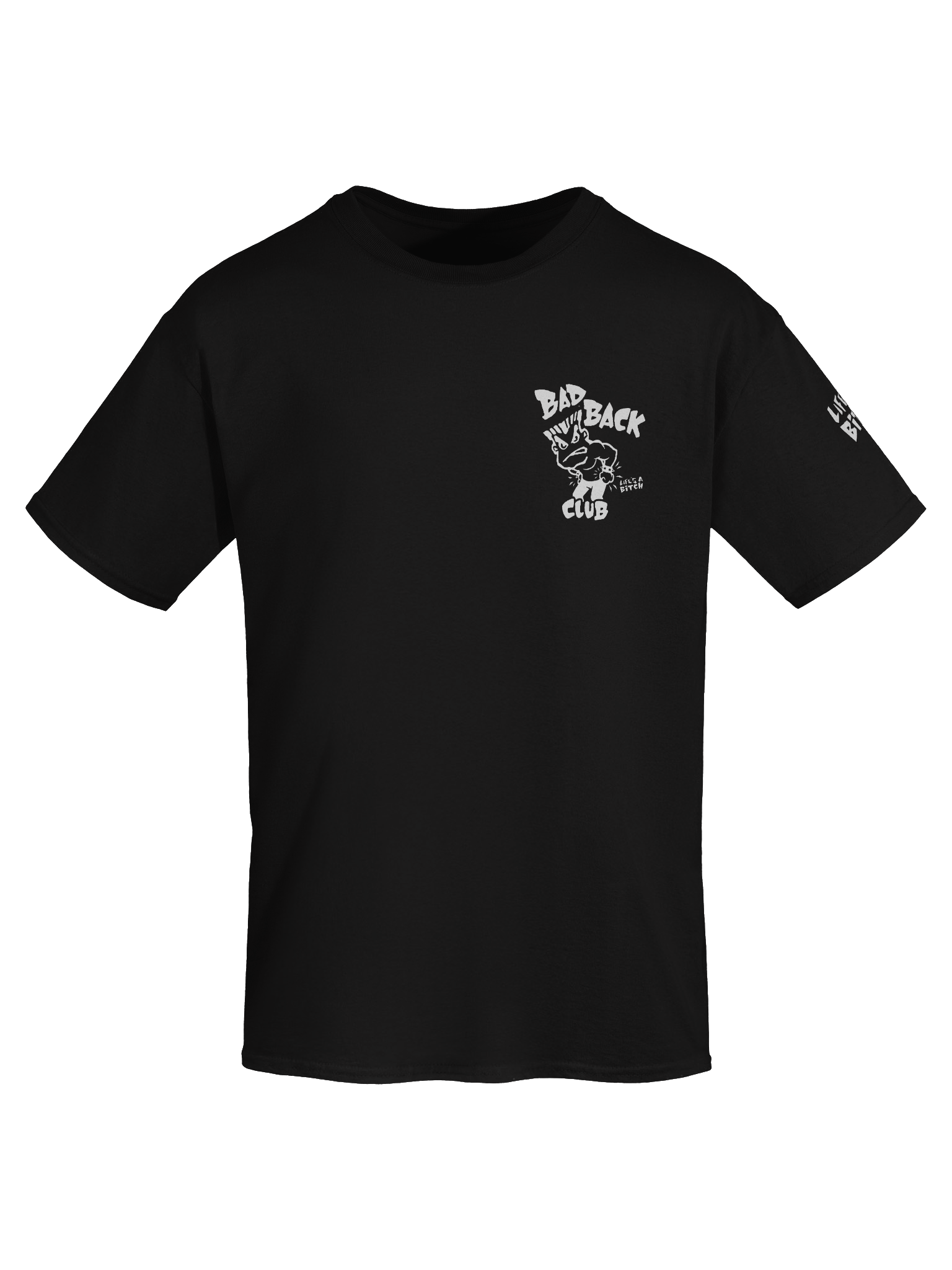 Bad Back Club Small Logo - Black T Shirt product image (7)