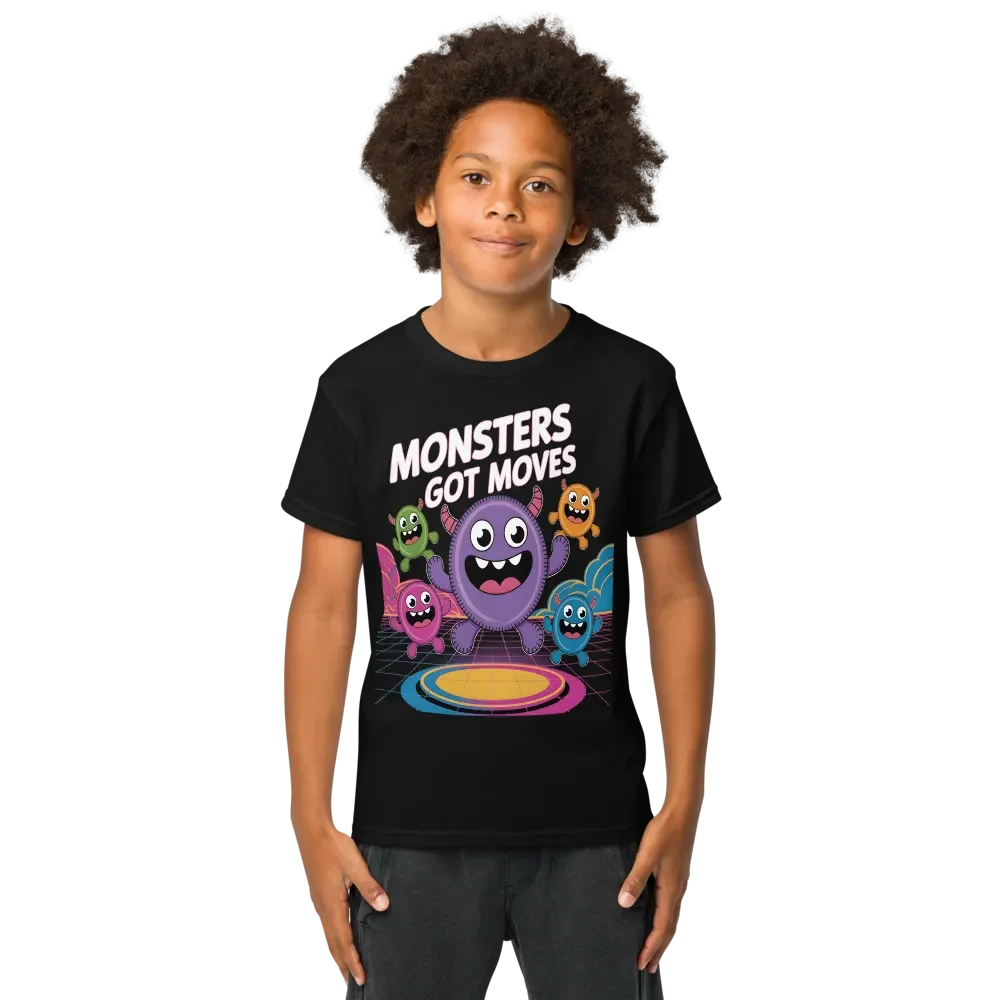 Monsters Got Moves Cool Youth Sports Tee product image (1)